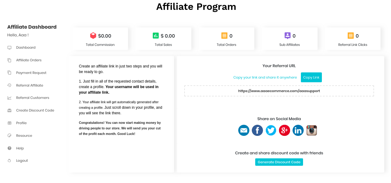 Affiliate-dashboard