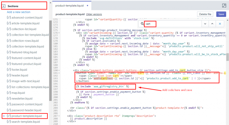How to insert snippet code in shopify store aaaecommerce